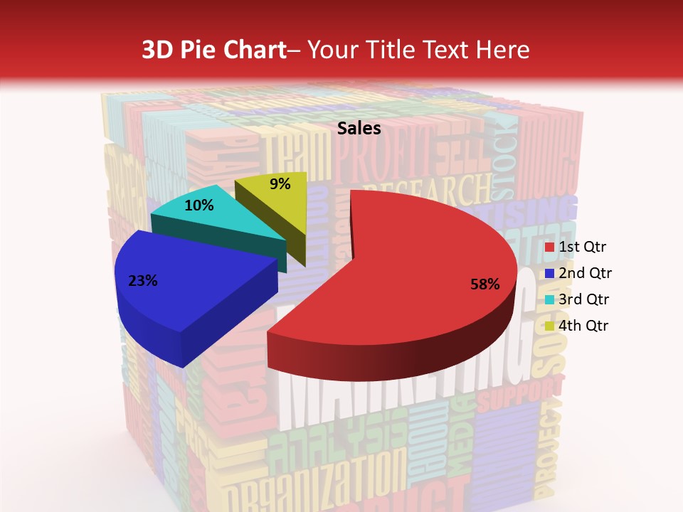 Isolated Threedimensional Frame PowerPoint Template