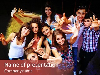 Hands Male Dancefloor PowerPoint Template