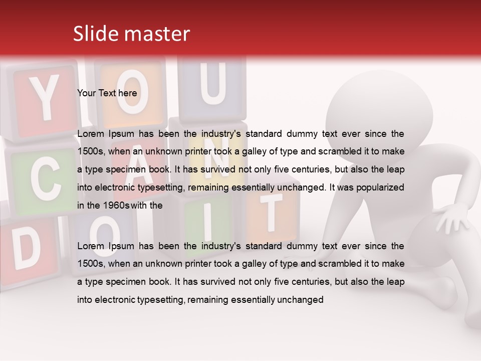 Manager Word Multicolored PowerPoint Template