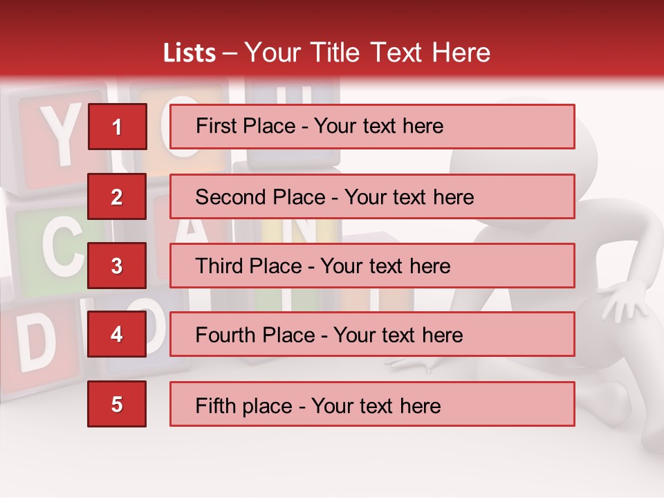 Manager Word Multicolored PowerPoint Template