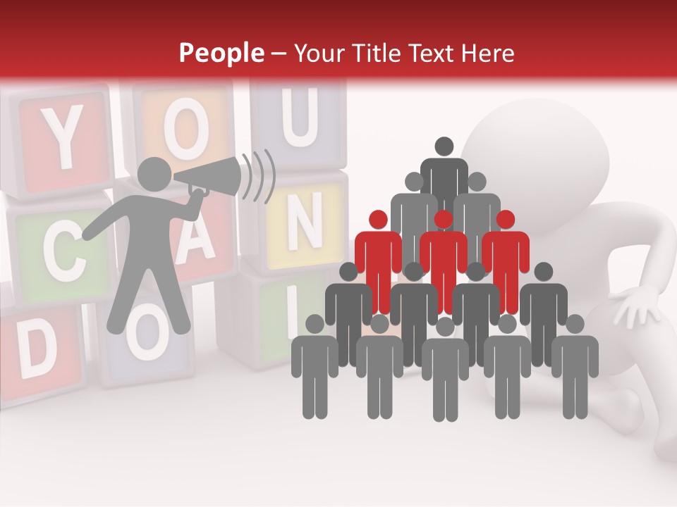 Manager Word Multicolored PowerPoint Template