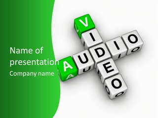 Word Torrents Audio PowerPoint Template