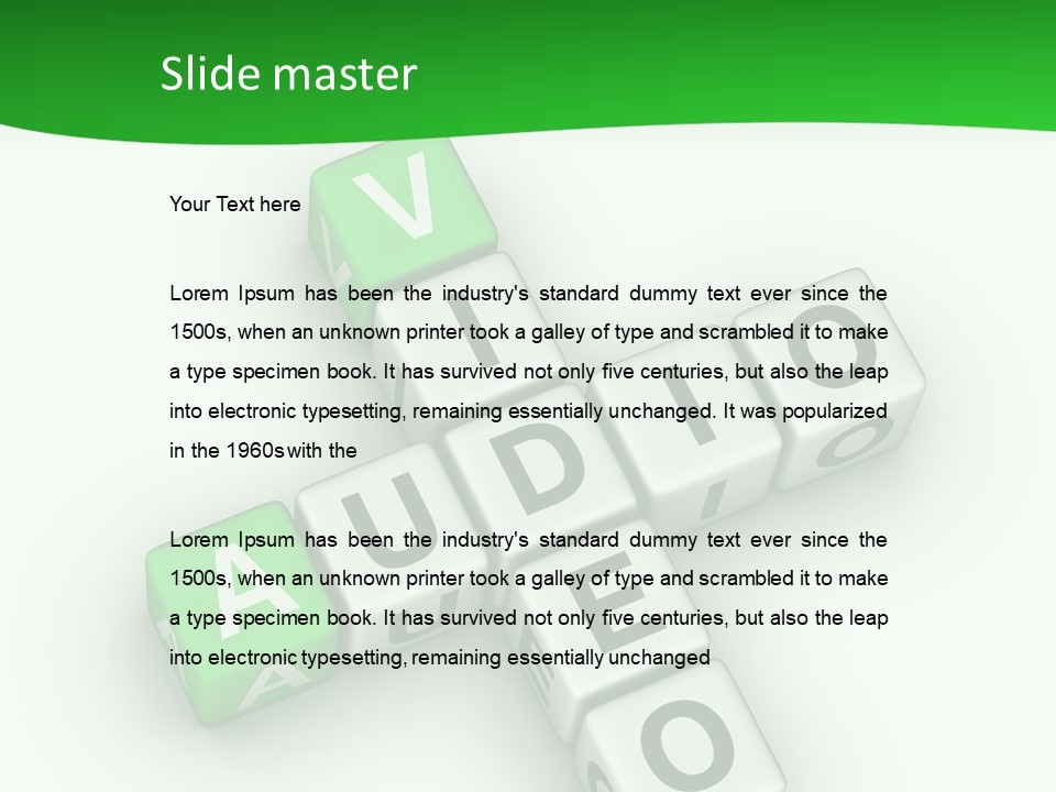 Word Torrents Audio PowerPoint Template