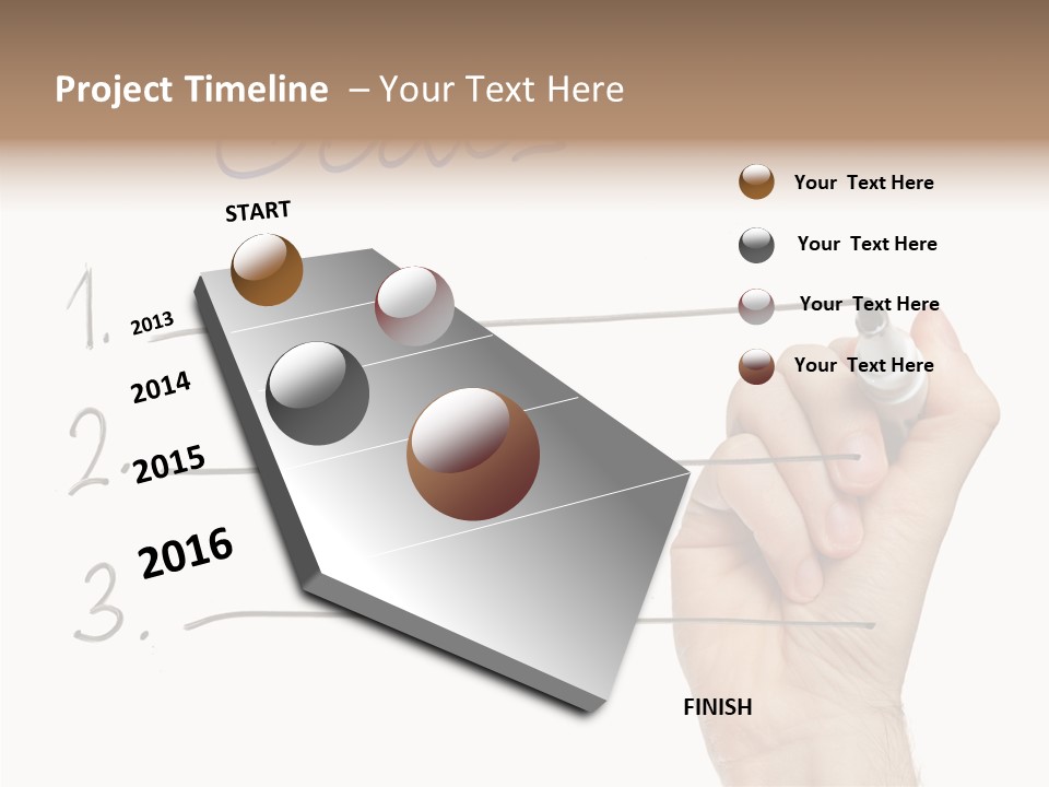 Horizontal Isolated On White Ideas PowerPoint Template