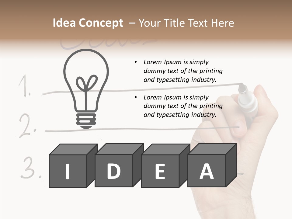 Horizontal Isolated On White Ideas PowerPoint Template