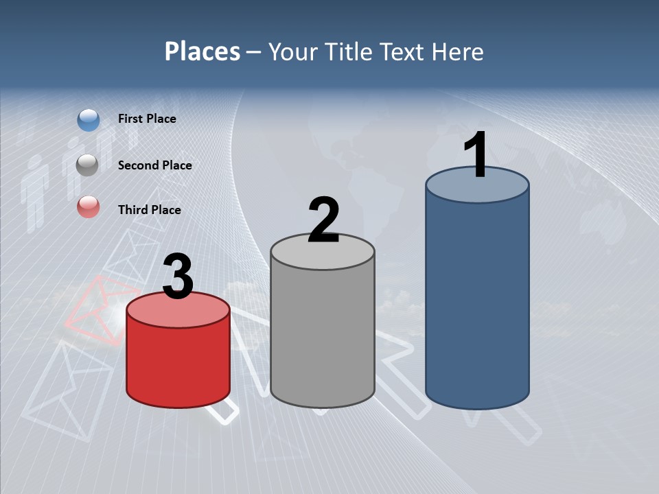 Selection Target Blue PowerPoint Template
