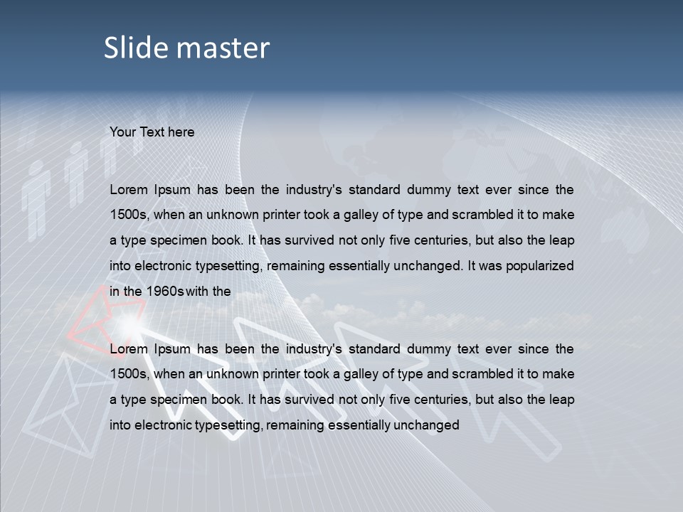 Selection Target Blue PowerPoint Template