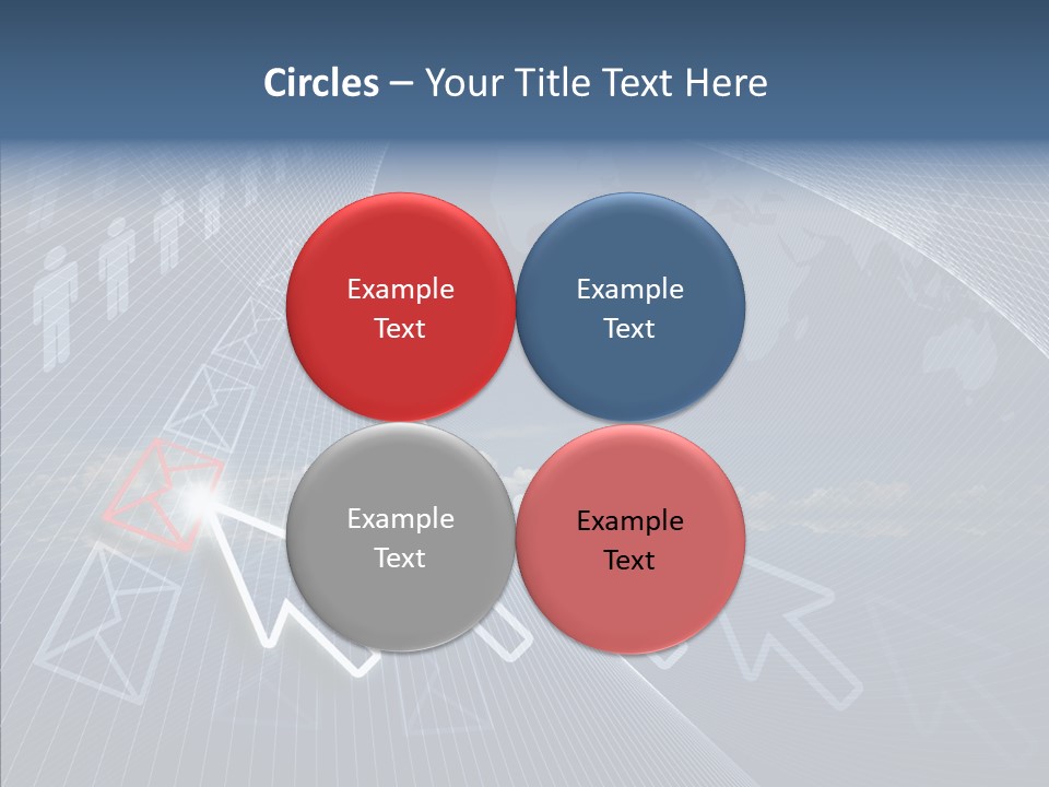 Selection Target Blue PowerPoint Template