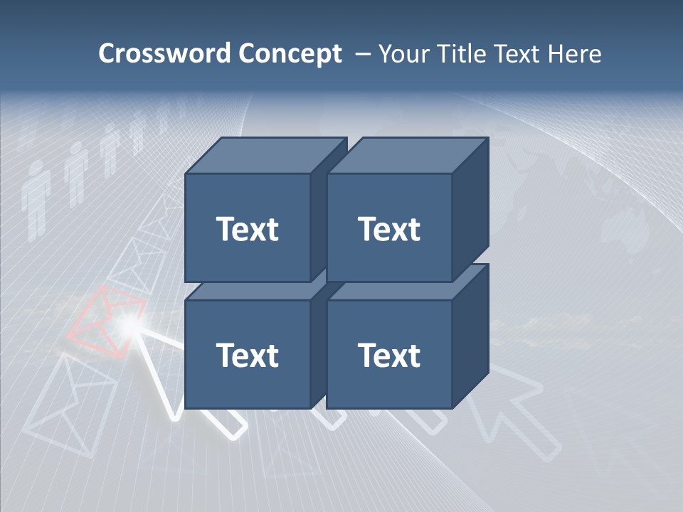 Selection Target Blue PowerPoint Template
