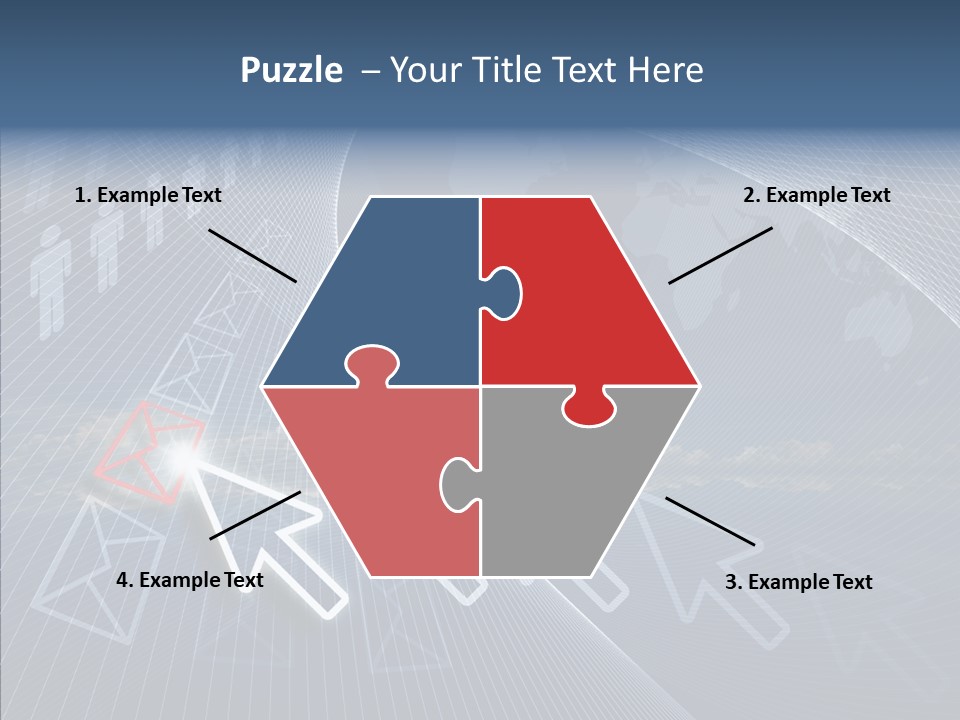 Selection Target Blue PowerPoint Template