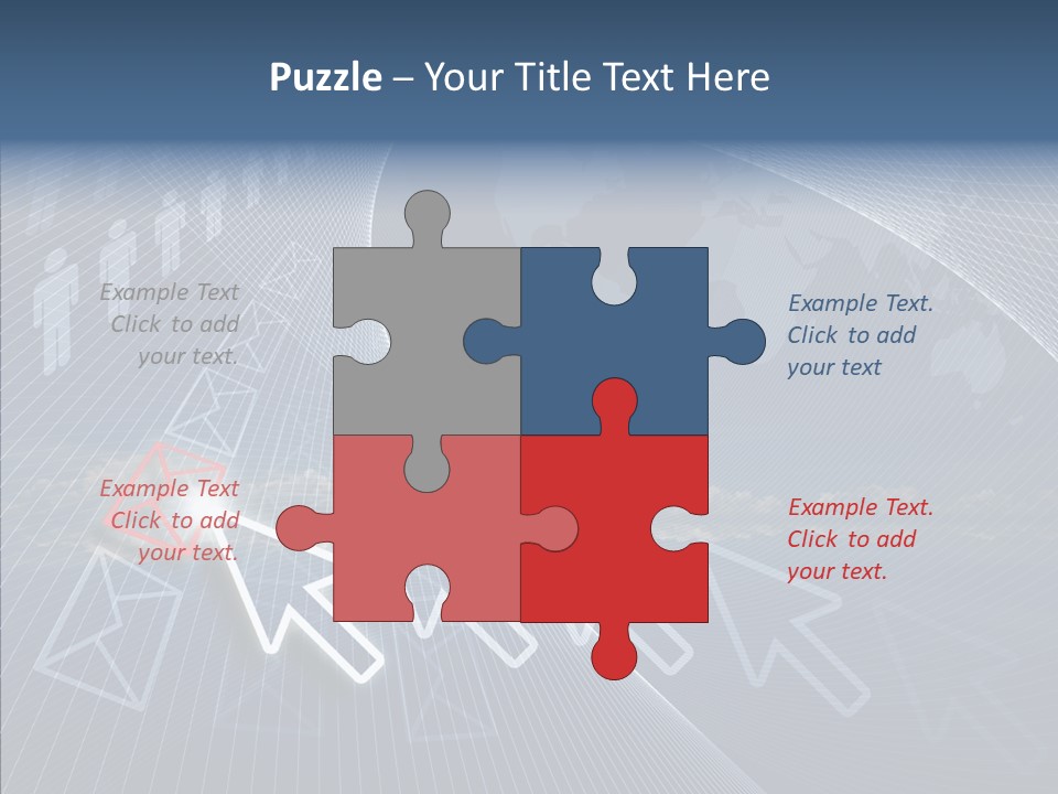 Selection Target Blue PowerPoint Template