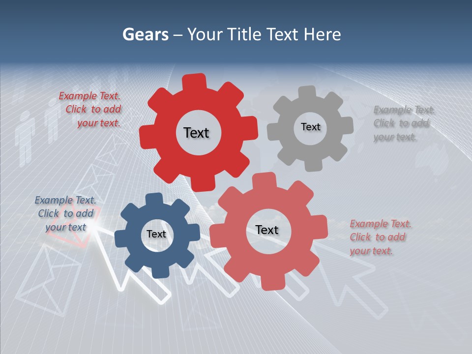 Selection Target Blue PowerPoint Template