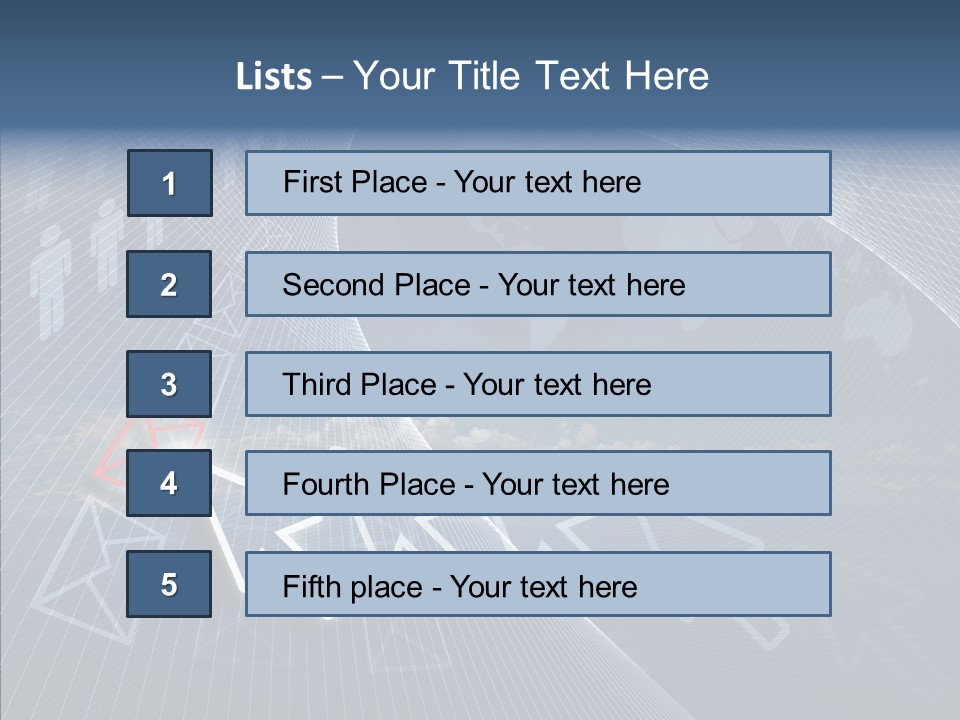 Selection Target Blue PowerPoint Template