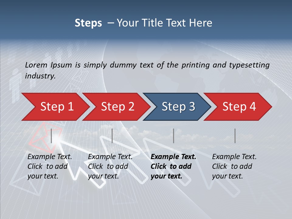 Selection Target Blue PowerPoint Template