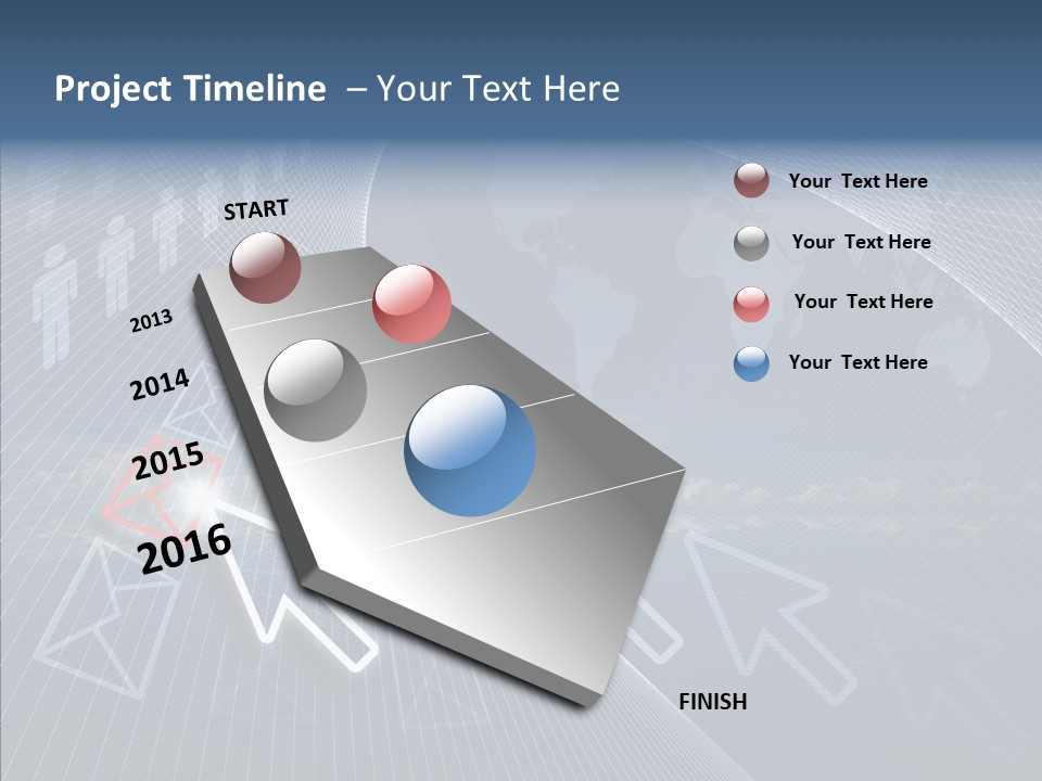 Selection Target Blue PowerPoint Template