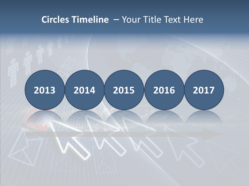 Selection Target Blue PowerPoint Template