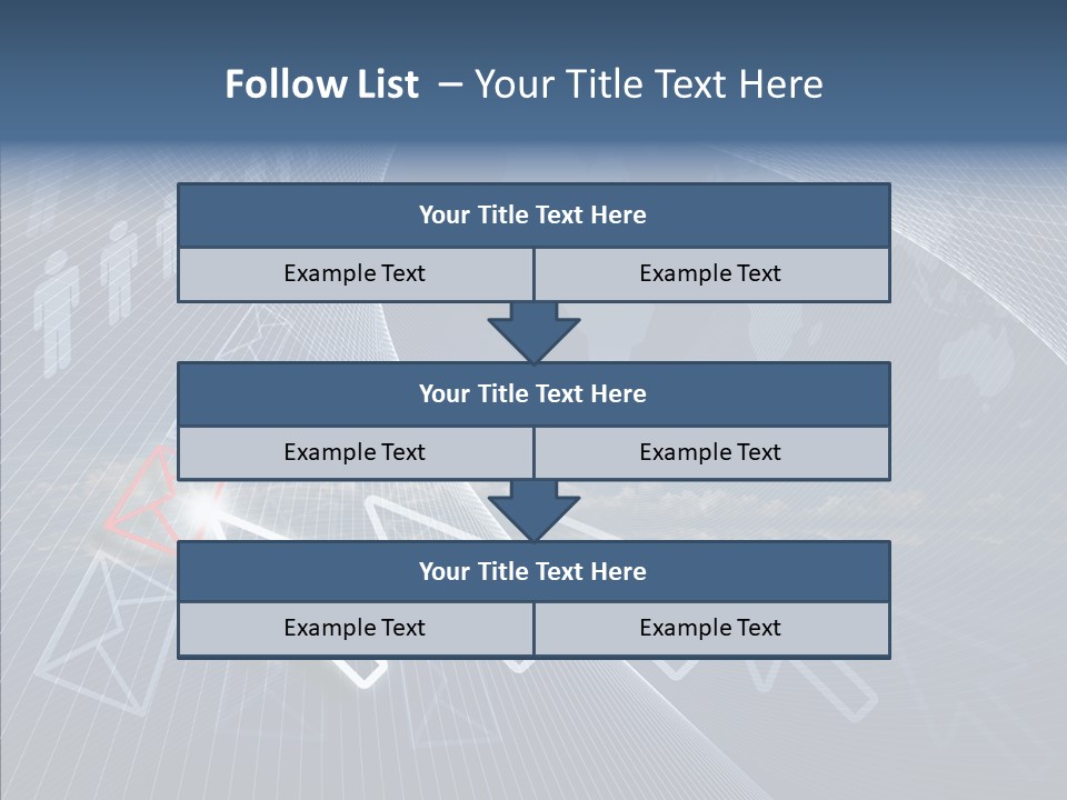 Selection Target Blue PowerPoint Template