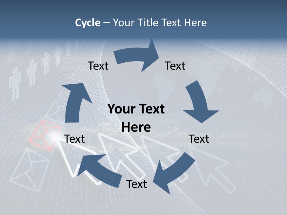 Selection Target Blue PowerPoint Template