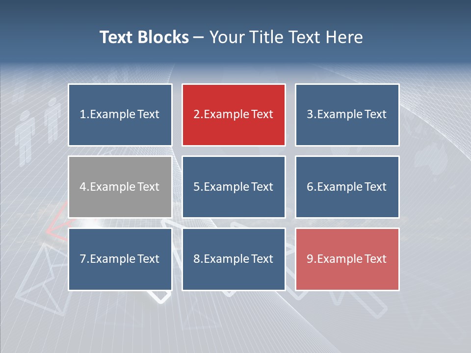 Selection Target Blue PowerPoint Template