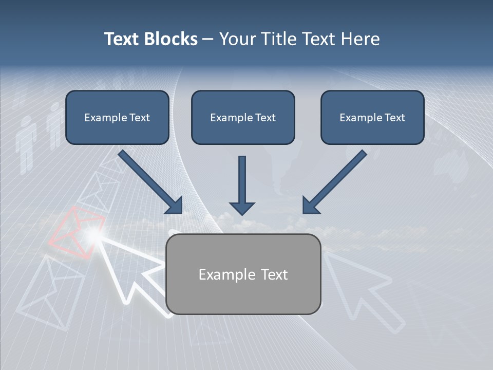 Selection Target Blue PowerPoint Template