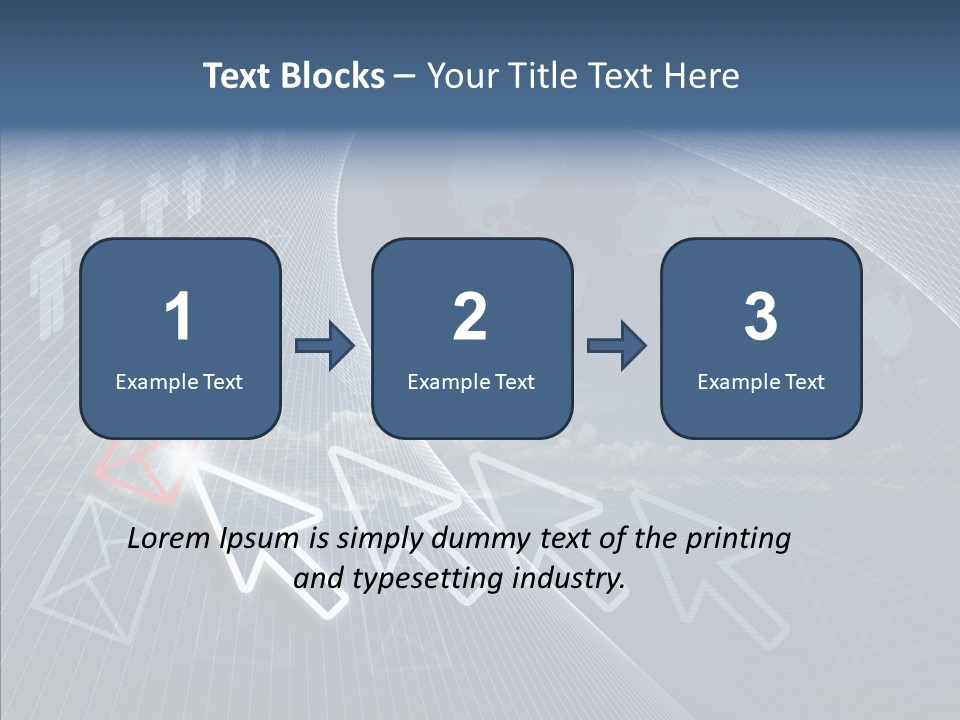 Selection Target Blue PowerPoint Template
