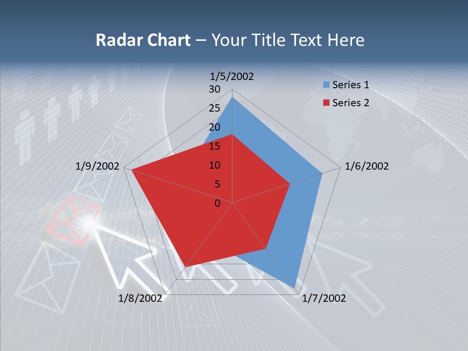 Selection Target Blue PowerPoint Template