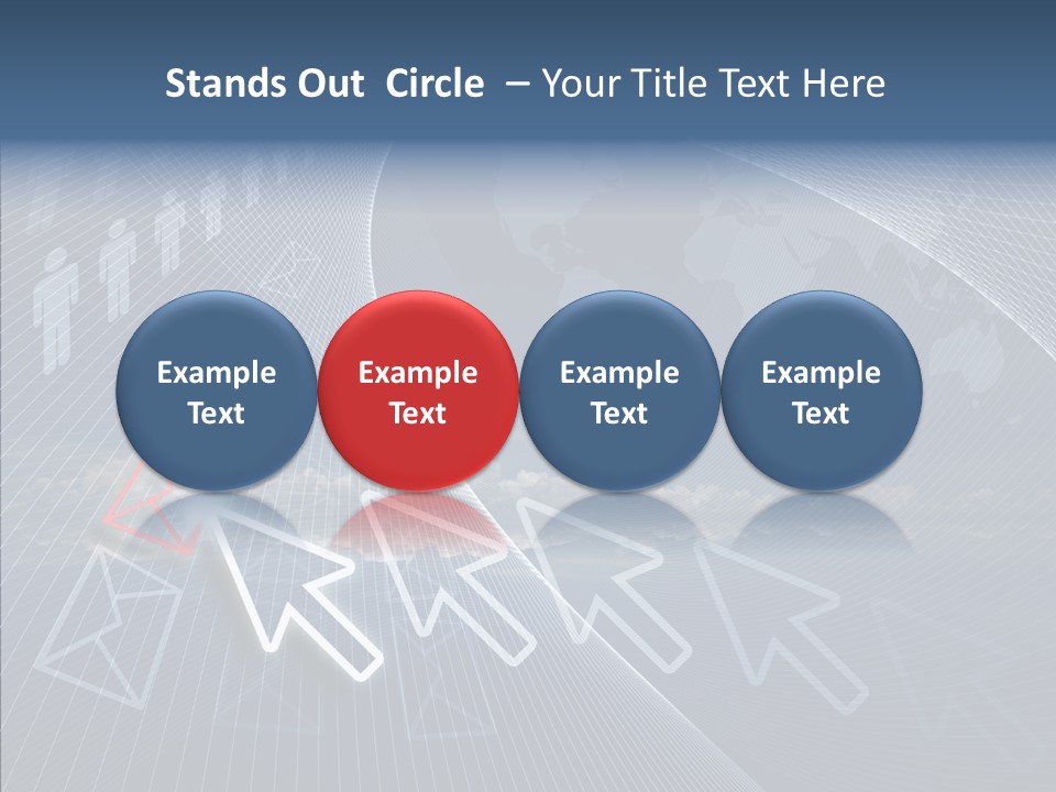 Selection Target Blue PowerPoint Template