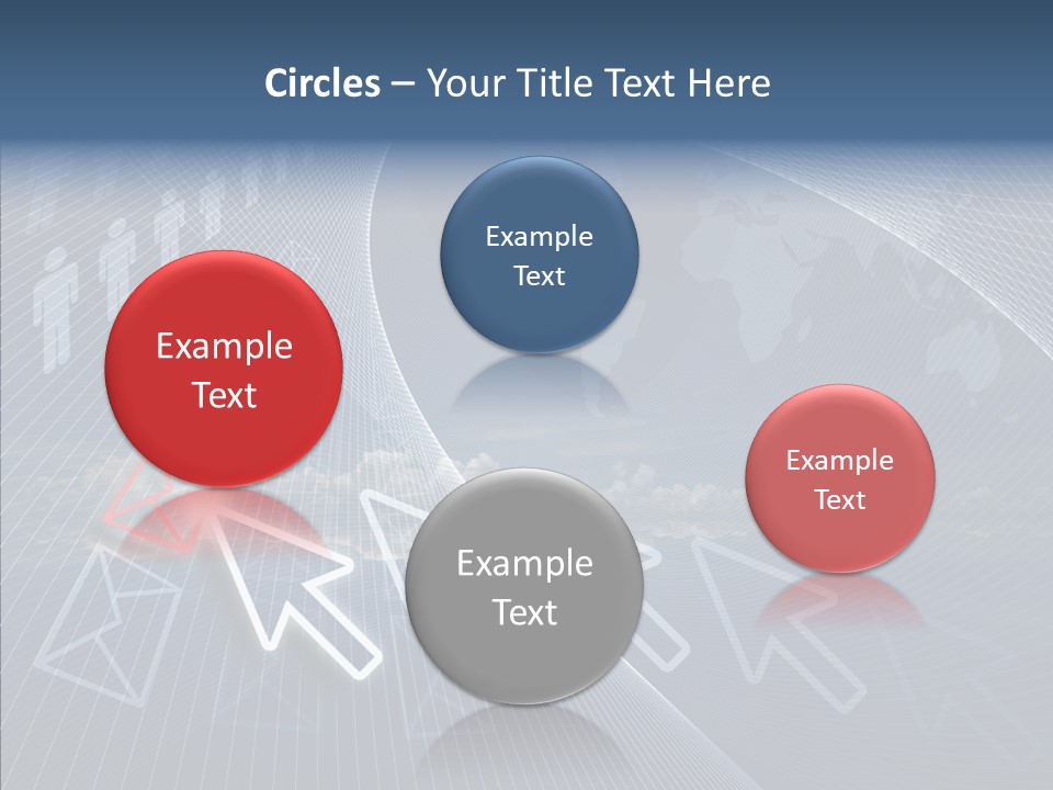 Selection Target Blue PowerPoint Template