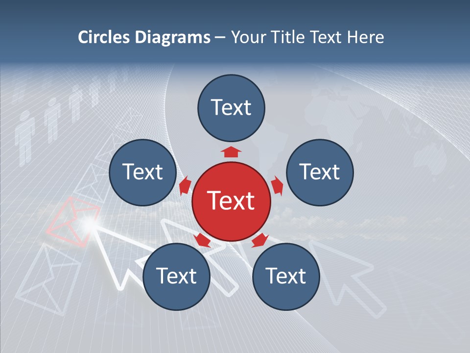 Selection Target Blue PowerPoint Template