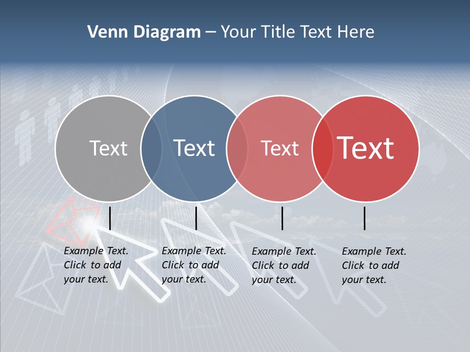 Selection Target Blue PowerPoint Template