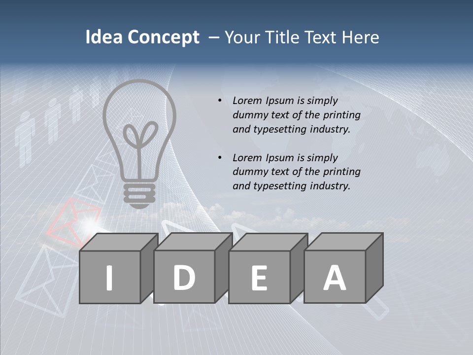 Selection Target Blue PowerPoint Template