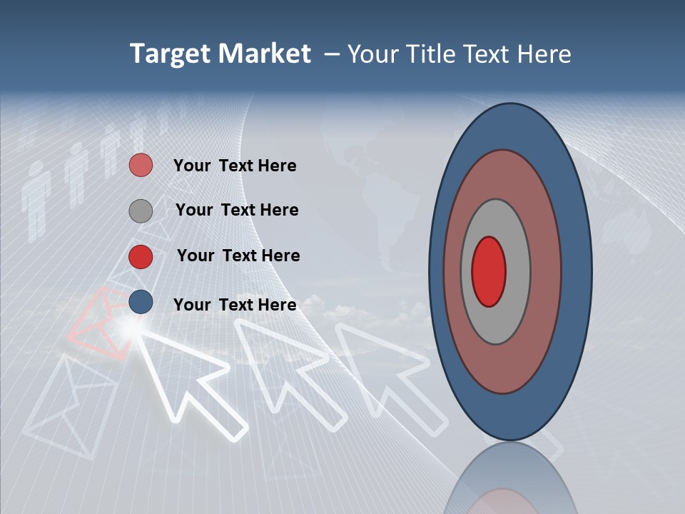 Selection Target Blue PowerPoint Template