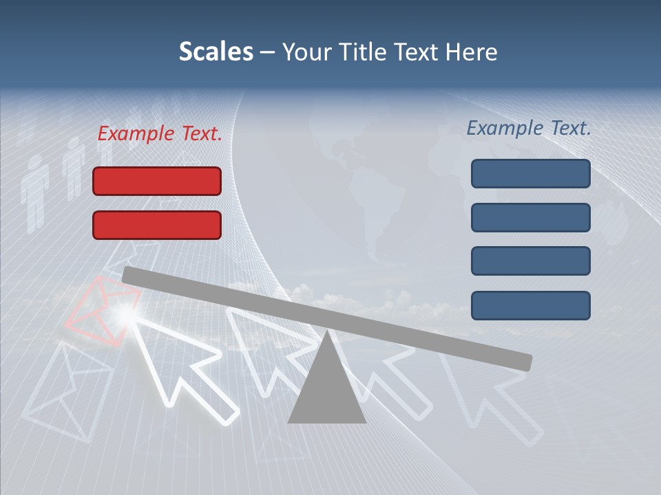 Selection Target Blue PowerPoint Template
