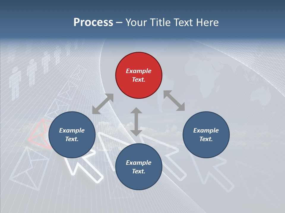 Selection Target Blue PowerPoint Template