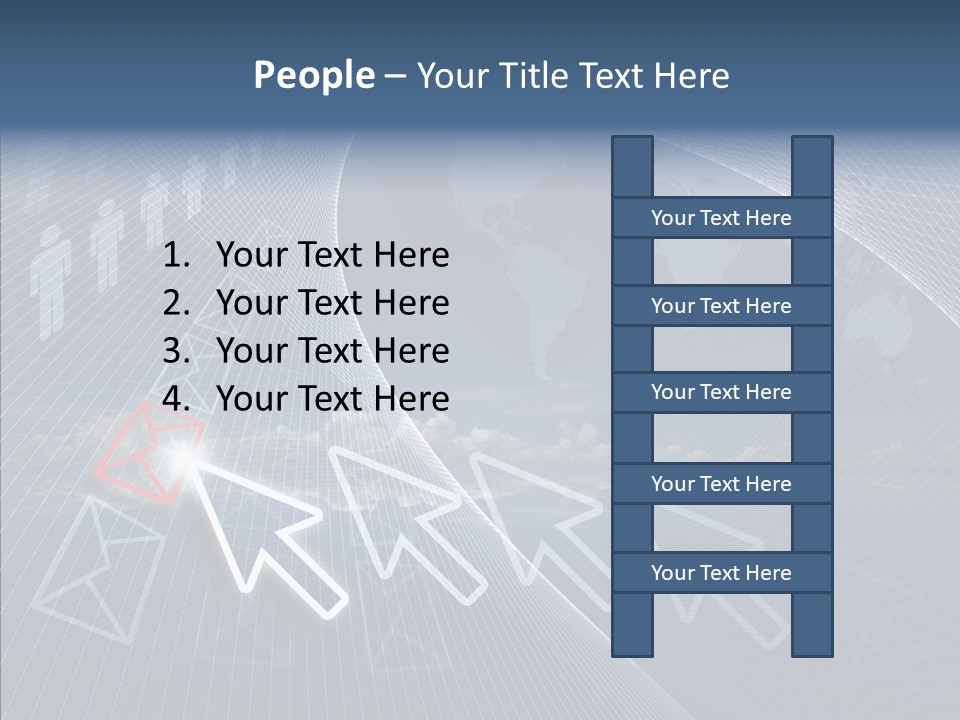 Selection Target Blue PowerPoint Template