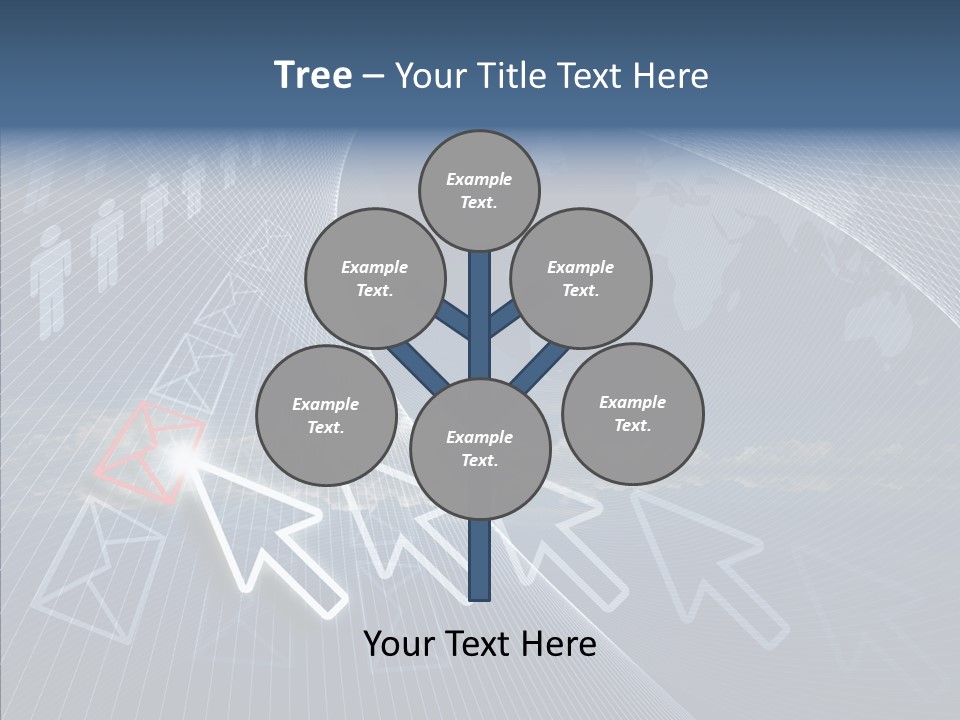 Selection Target Blue PowerPoint Template