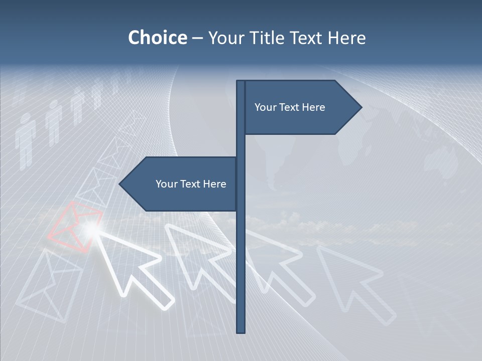 Selection Target Blue PowerPoint Template