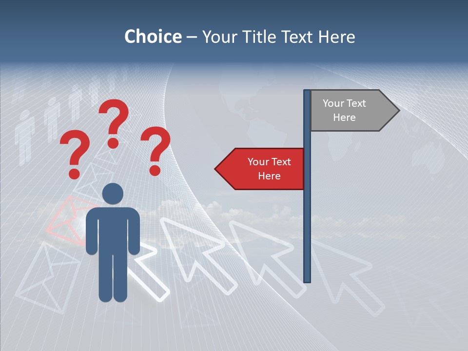 Selection Target Blue PowerPoint Template