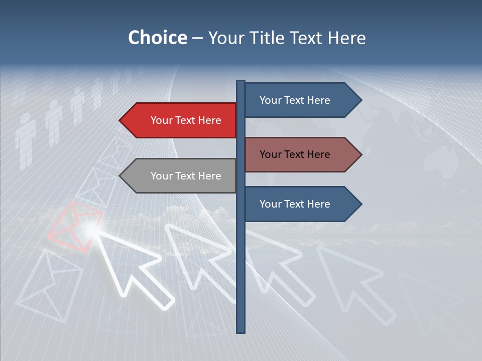 Selection Target Blue PowerPoint Template
