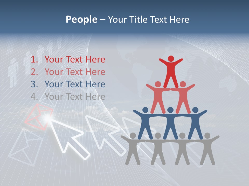 Selection Target Blue PowerPoint Template