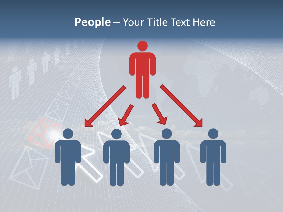 Selection Target Blue PowerPoint Template