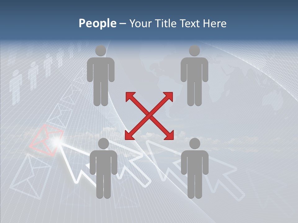 Selection Target Blue PowerPoint Template