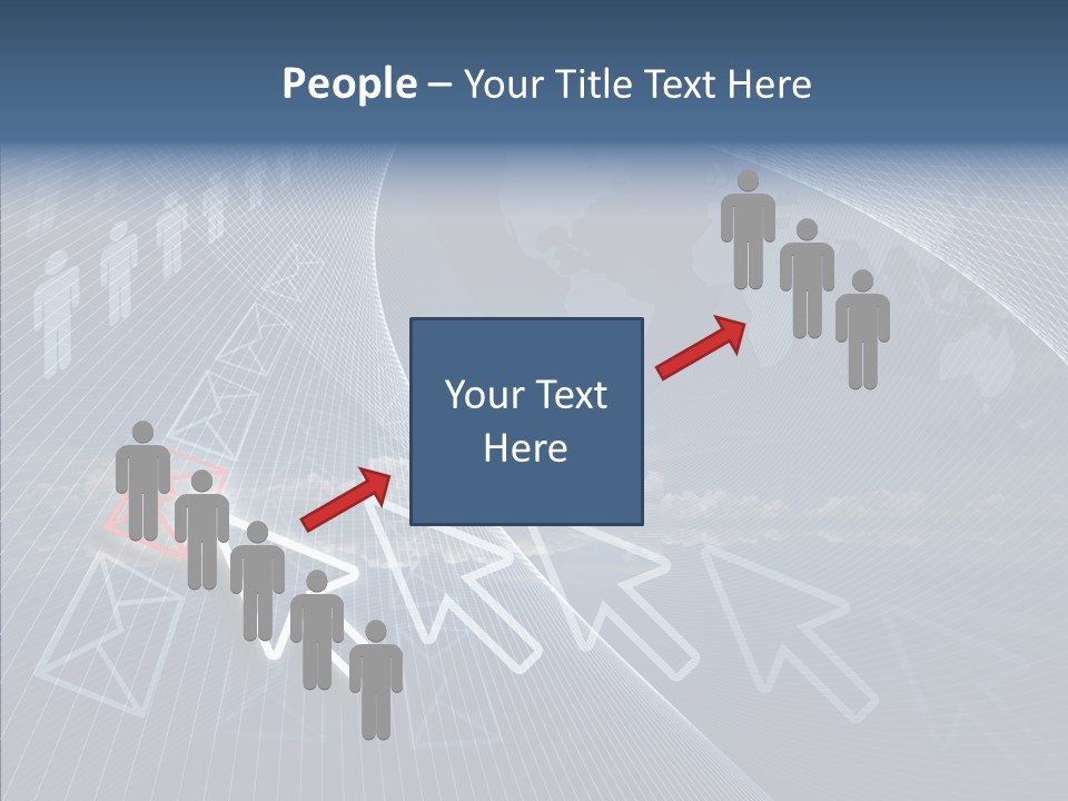 Selection Target Blue PowerPoint Template