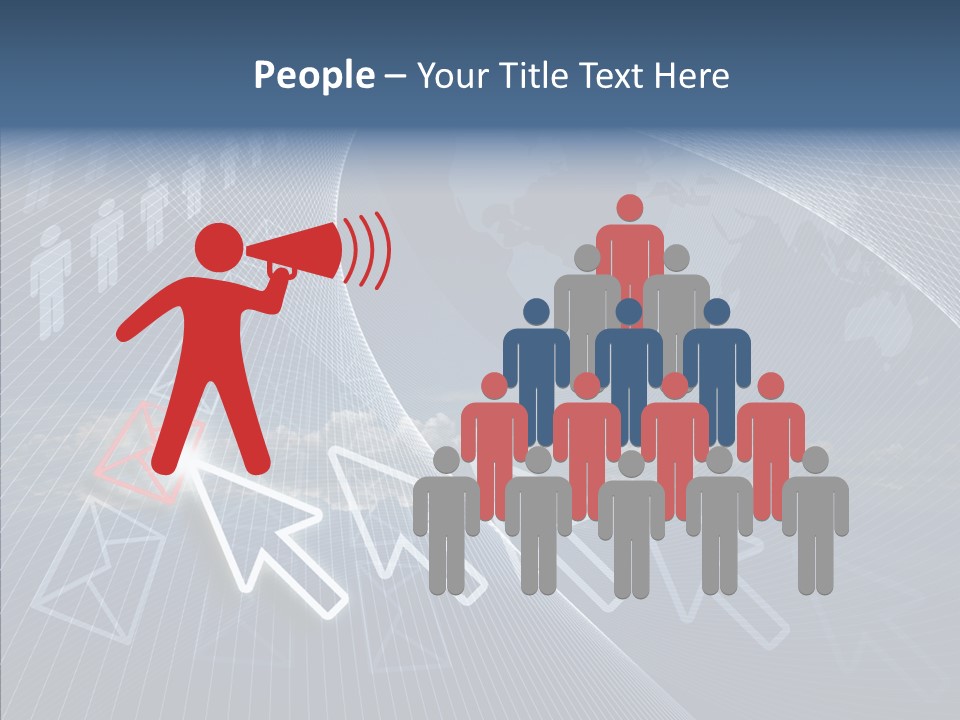 Selection Target Blue PowerPoint Template