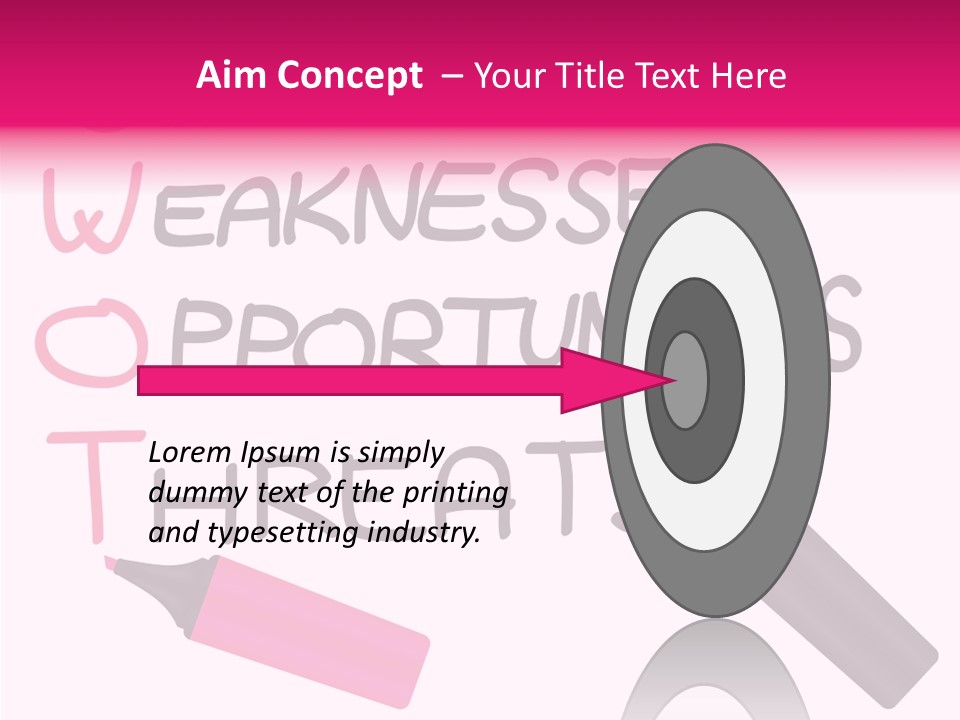 Sign Weakness Strength PowerPoint Template