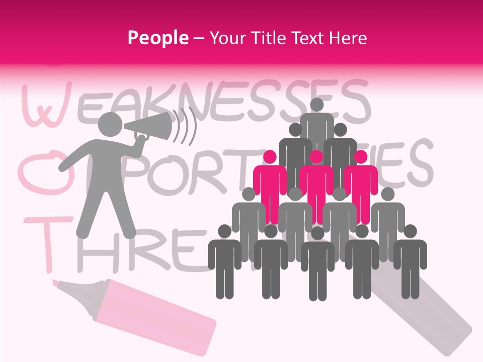 Sign Weakness Strength PowerPoint Template