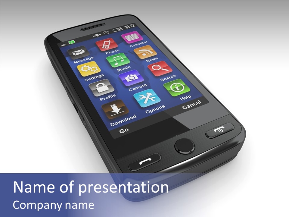 Cellular Gsm Mobile PowerPoint Template