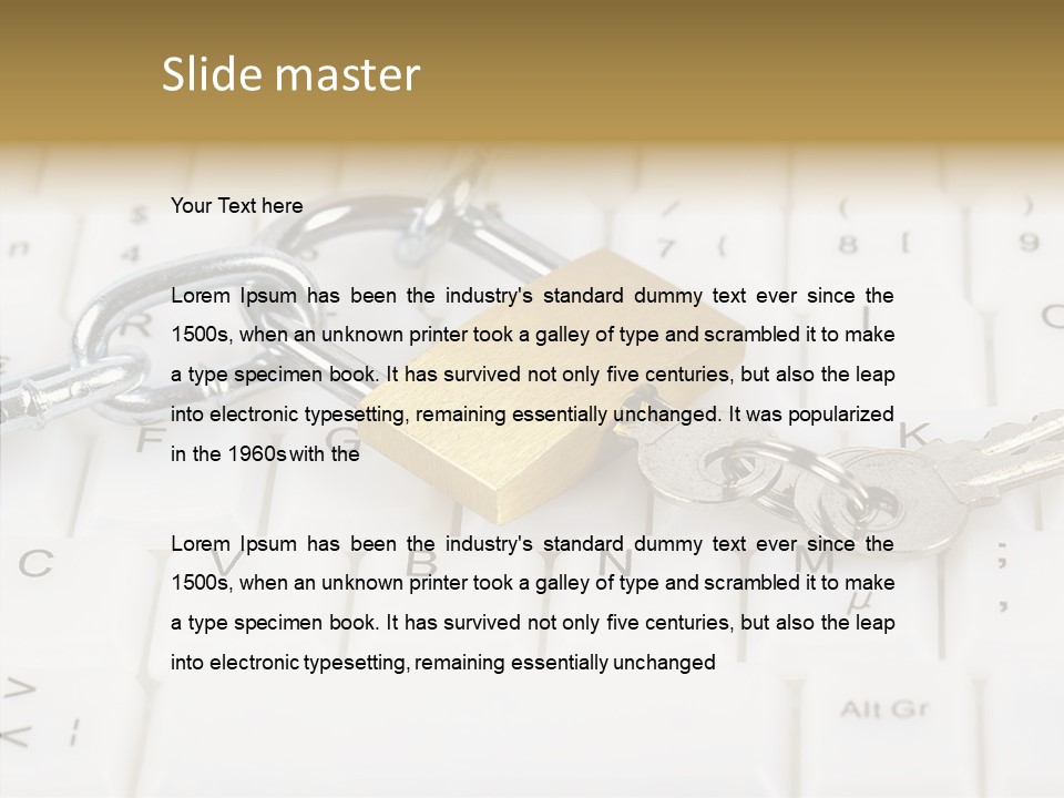 Grey Internet Password PowerPoint Template