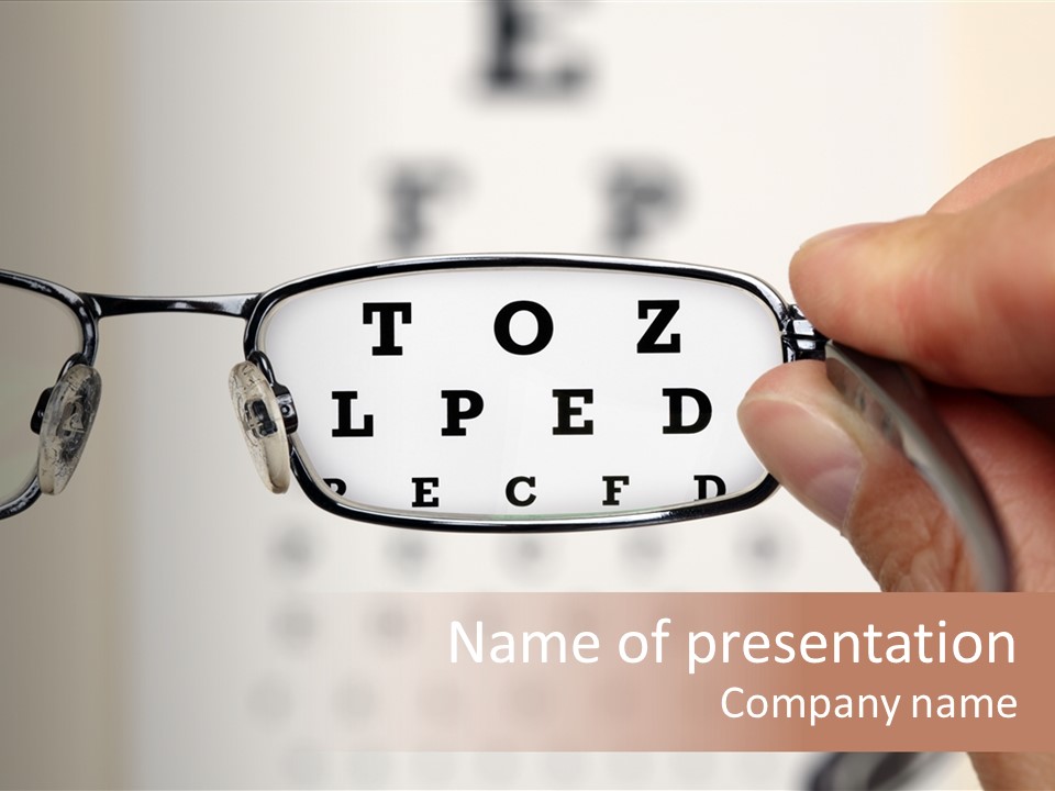 Optical Equipment Photography Glasses PowerPoint Template