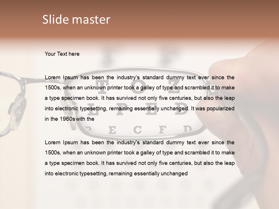 Optical Equipment Photography Glasses PowerPoint Template